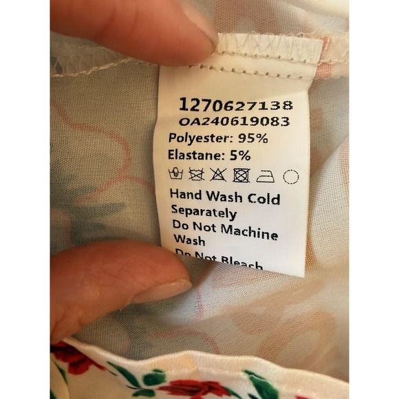 Commense Skirt Womens Small Multicolor Floral Satin Wrap Tie Mini Scarf Print - Picture 10 of 16